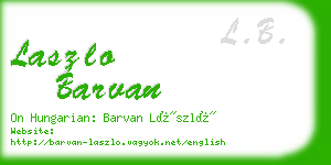 laszlo barvan business card